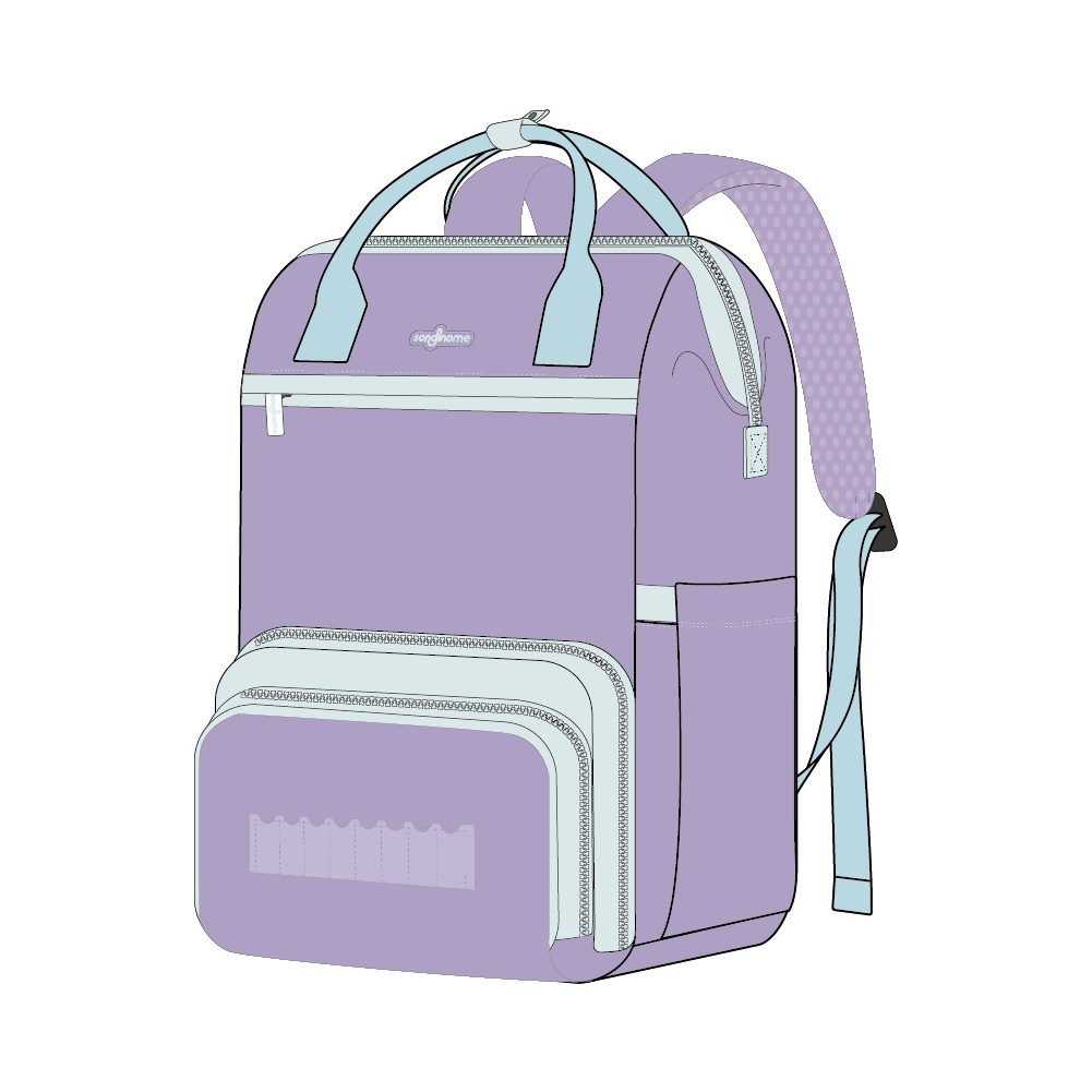 Upgraded Two in One Backpack – Purple