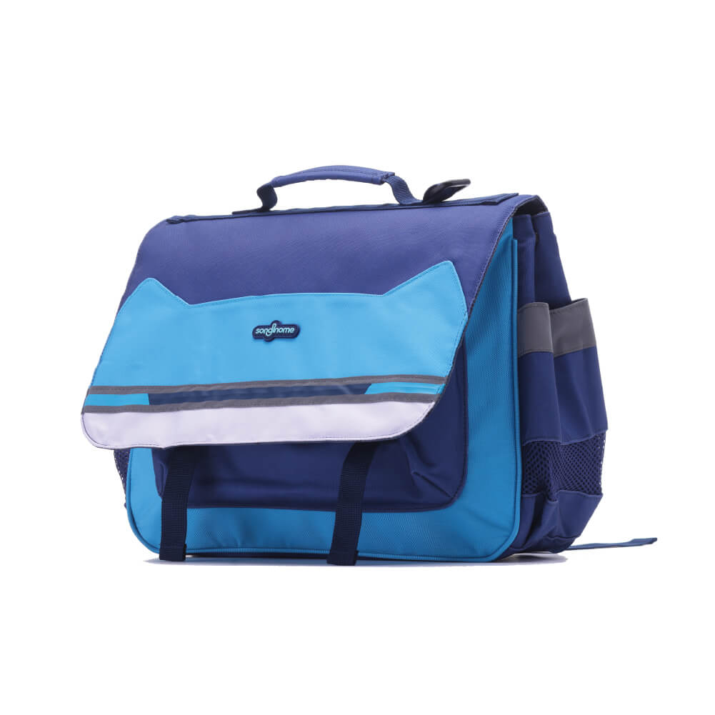 Bookbag with Cat Design – Blue