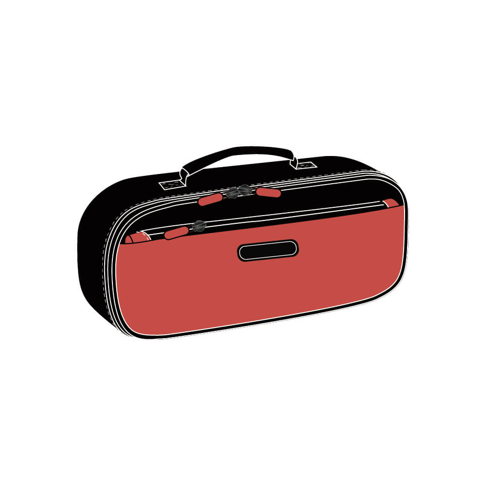 Durable Black and Red Design Pencil Pouch